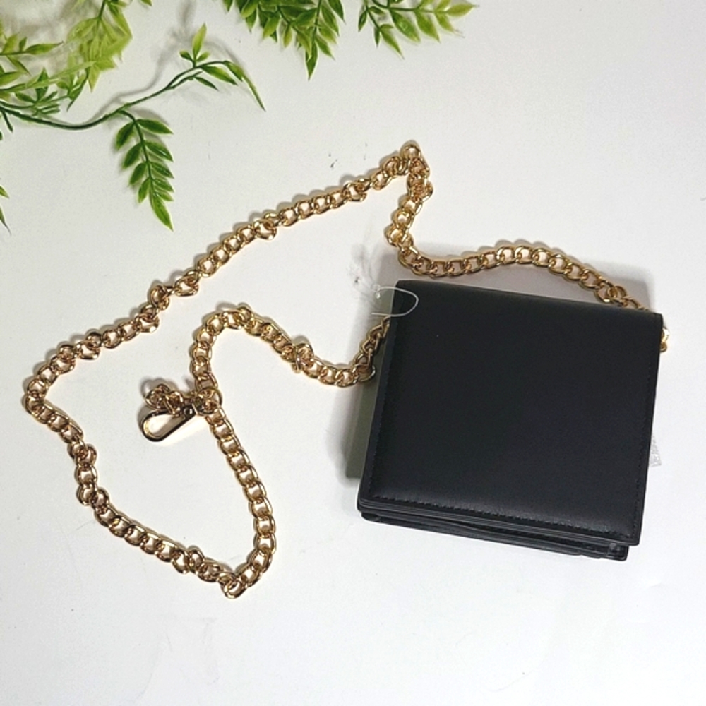 New Black Wallet Chain Belt